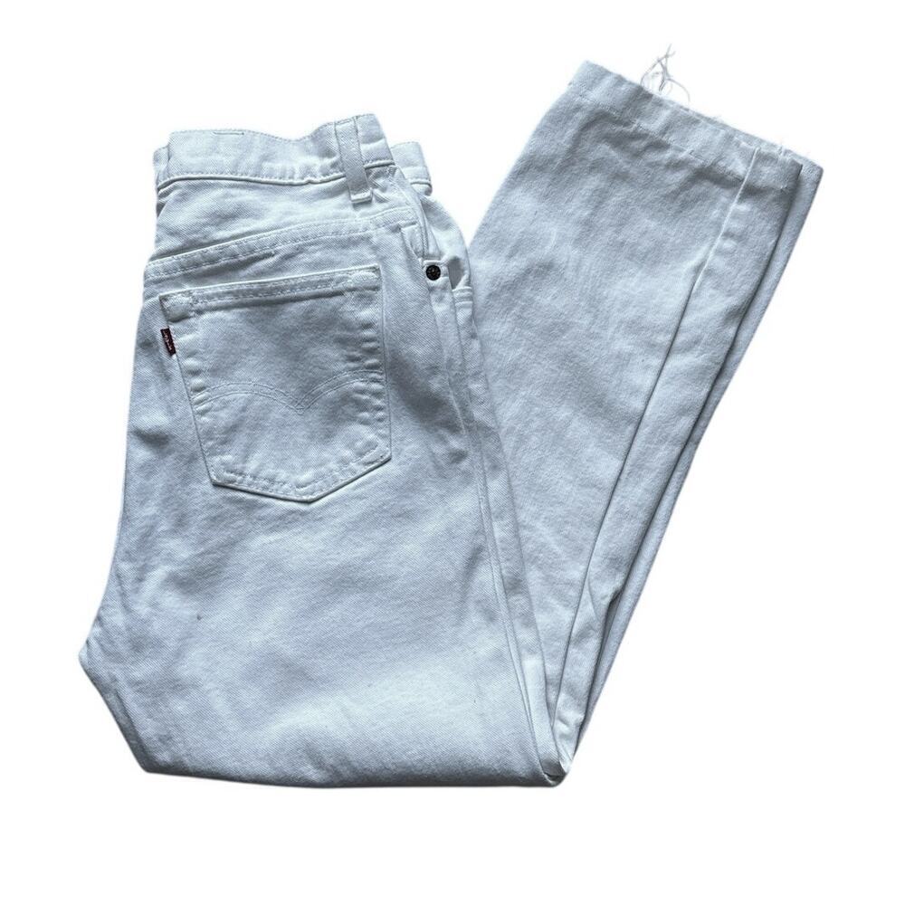 Vintage Levi’s 505 White Straight 90s Jeans